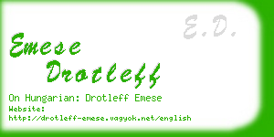 emese drotleff business card